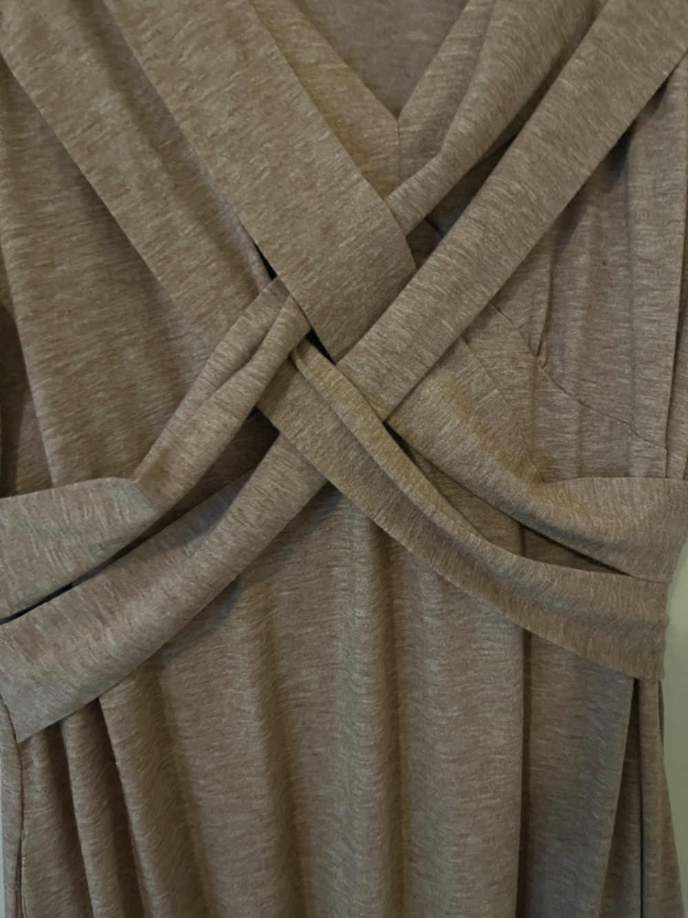Brown Short-Sleeve Twist-Waist Maxi Dress noracora large casual capsule - Picture 3 of 4
